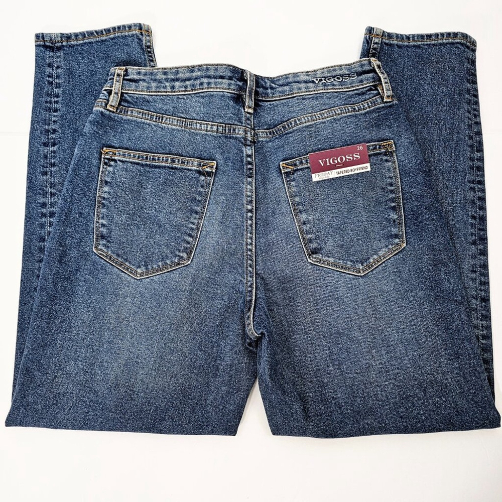 Vigoss Friday Women's High Rise Tapered Boyfriend Medium Wash Jeans Size 26 NWT - Picture 5 of 15
